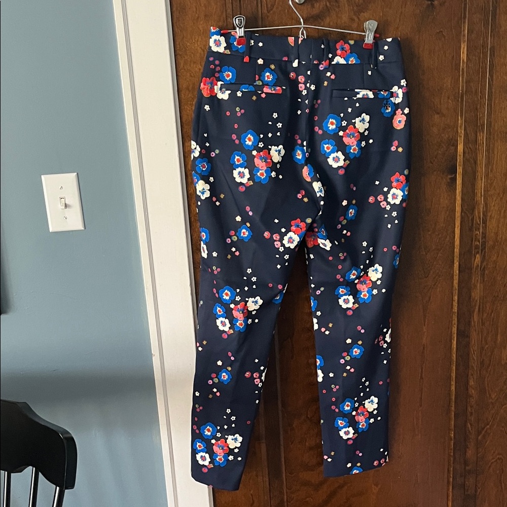 Tory Sport Floral Print Pants - Navy, Red, White - Picture 3 of 4